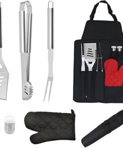 Stainless Steel Barbecue Set Apron Barbecue Tools 7-Piece Set