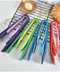 Bag Clips for Food Candy Colours Pliant Food Tongs Non-Slip Heat-Resistant Serving Tongs Kitchen Tongs BBQ Tools Accessories, Tongs 2