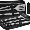 BESPORTBLE Grill Accessory Kit 7pcs BBQ Tools Set Stainless Steel Barbecue Grill Set Food Clamp Outdoor Cooking Tools
