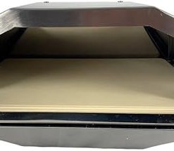 Green Mountain Grills Wood-Fired Steel Pizza Oven Attachment Accessory for Davy Crocket and Trek Model Grills with Square Pizza Stone, Silver