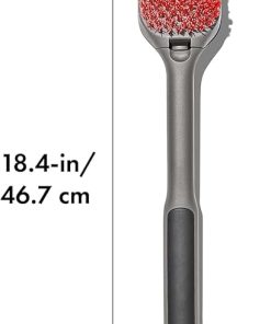 OXO Good Grips Nylon Grill Brush for Cleaning Cold Grill Grates with 2 Replacement Head, Red 2