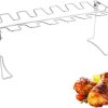 Toyvian Stainless Steel Grill Tool Set Fish Grilling Rack Bbq Grill Rack Bbq Tool Fish Shape Net Clip 3