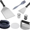 9/20Pcs BBQ Tools Set Stainless Steel Heavy Duty Grilling Accessories Kit Grill Utensils Set with Canvas Bag for Camping Outdoor (Size : 20pcs) 3