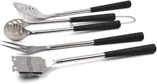 BBQ Barbecue Tool Set, Reusable Barbecue Clips, Multi-Function Barbecue Fork Spatula, Portable Barbecue Accessories, Outdoor Barbecue Equipment (White-Fruit Peach5)