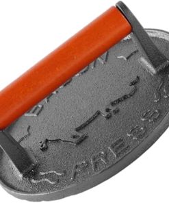 Cast Iron Burger Maker with Comfortable Wood Handle Professional Heavy Duty Hamburger Press Patty Cooking Accessories