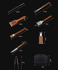 BBQ Grill Accessories Tools Set with Portable Box, 19Pcs Stainless Steel Grilling Tools for Backyard Barbecue, Camping, Gifts for Men Women 2