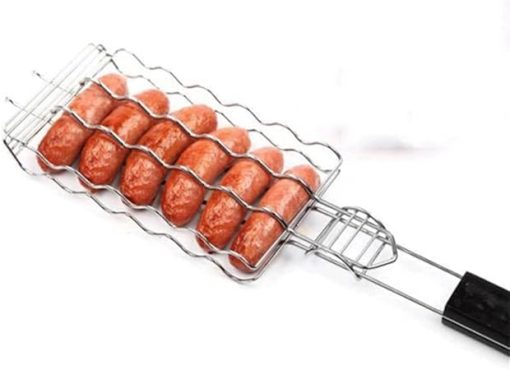 Barbecue Barbecue Clip Outdoor Barbecue Accessories with Handle Camping Barbecue Mesh Clamp