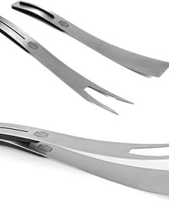 Proud Grill Connect it Magnetic BBQ Tool Set - 2 BBQ Tools - 4 Uses | Elegant Stainless Steel Design| Spatula and Fork Connect to use as Tongs and Server | Premium BBQ Utensil and Grill Accessory