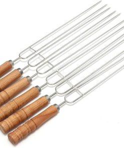 Outdoor Barbecue Fork Stainless Steel Skewer Fork Barbecue Tool Set 2