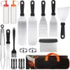 MaGiLL BBQ Grilling Tool Sets Stainless Steel Spatula Fork and Clip Grill Accessories Perfect for Barbecue and Grilling Gadgets 4