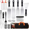 MaGiLL BBQ Grilling Tool Sets Stainless Steel Spatula Fork and Clip Grill Accessories Perfect for Barbecue and Grilling Gadgets 3
