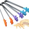 4Pcs Fish Grilling Basket with Wooden Handle Non Stick Bbq Clip for Outdoor Barbecue Camping and Picnic for Steaks Sausages and More 3