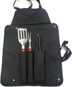 Barbecue Tool Set Portable Cloth Bag Apron Stainless Steel BBQ Set