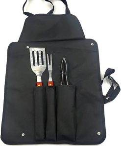 Barbecue Tool Set Portable Cloth Bag Apron Stainless Steel BBQ Set