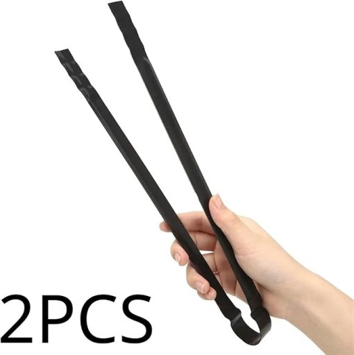 Fire Tongs Barbecue Charcoal Tong Charcoal Grill Fire Tongs Stainless Steel Barbecue Tongs Picker Tool Outdoor Camping Cooking Tool(1PC) () - Image 2