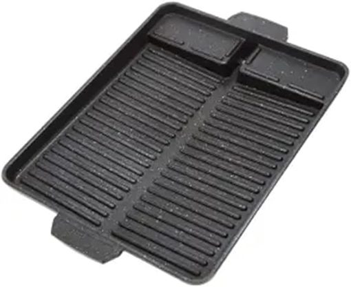 Stone Smokeless Non-Stick Round Barbecue Plate Cassette Stove Barbecue Plate Household Outdoor