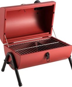 Habrur Charcoal Grill BBQ Grill Portable Outdoor Barbecue Home BBQ Accessories Barbecue Grill Outdoor Travel Barbecue Tools Outdoor Barbecue Grill (Color : Rojo)