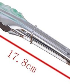 BBQ Silicone Food Tong Stainless Steel Kitchen Tongs Silicone Non-Slip Cooking Clip Clamp BBQ Salad Tools 2
