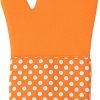 Heat Resistant Gloves Cooking BBQ Kitchen Microwave Gloves Oven Gloves Household Heat Resistant Gloves Single(Orange)