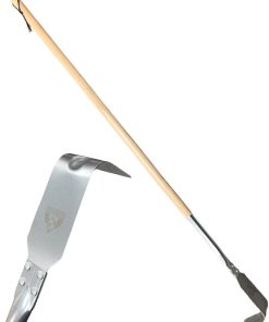 Pizza Oven Ash Rake Hook Scraper, Stainless Charcoal Rake Pizza Oven Accessories, 50 Inch Long Handle, Pizza Oven Tools, Charcoal Rake for Grill
