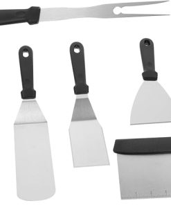 KICHOUSE Tools Kit 5-Piece Stainless Steel Grill Utensils Set for Outdoor Cooking