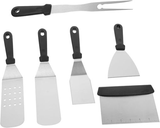 KICHOUSE Tools Kit 5-Piece Stainless Steel Grill Utensils Set for Outdoor Cooking