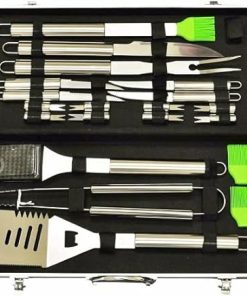 Grill Accessories -BBQ Set of 20 PCS - Stainless Steel Grill Tools - Stainless Steel Long Handle - BBQ Set Grilling Tools with CASE - Complete BBQ KIT - Set for Outdoor Grill - 👍 🍀 🌞 🍁
