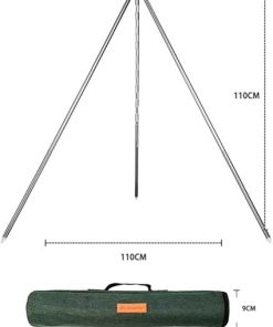 BESPORTBLE Grill for Camping Portable Cookware Holder Camp Kitchen Accessory Bonfire Frame 2