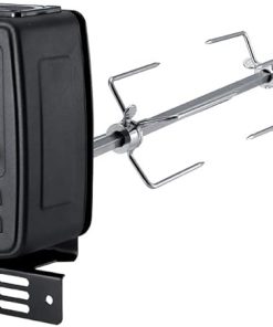 Stainless Steel Rotisserie Kit, BBQ Grilling Accessories Spit Rod Meat Forks with Electric Motor for Outdoor Camping Barbecue
