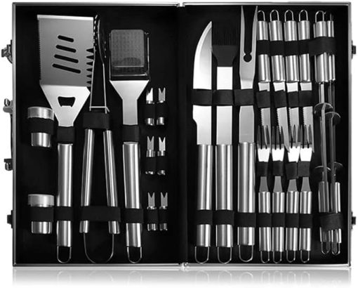 MaGiLL Outdoor BBQ Stainless Steel BBQ Tools Accessories Aluminum Box BBQ Tools Kit