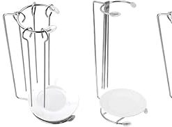 Hemoton 4sets Stainless Steel Bbq Rack Hanging Racks for Kebab Skewers with Drip Plates Durable and Practical Grill Food Hangers for Outdoor Cooking Present