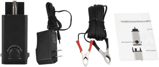 Barbecue Motor, DC 3-12V Output Adjustable BBQ Roast Rotisserie Grill Motor Rotator Barbecue Tool Outdoor Cooking Replacement Parts Barbecue Motor Rotator(110V)