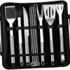 12PCS Stainless Steel BBQ Tools Set with Storage Bag Grilling Gear for Outdoor for Camping Picnic BBQ