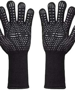 Silicone Cotton Barbecue Mitten Cooking Work Heat-Resistant Mitt 2