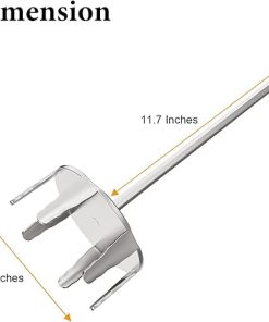 4 Inch Stainless Steel Pork Puller Used with Standard Hand Drill,Stainless Steel T Meat Hooks and Food Flipper Turner Hooks,for Kitchen Butcher Shop,BBQ Cooking Utensil Tool Accessories 2