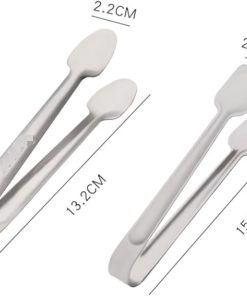 Kitchen Cooking Tongs Stainless Steel Barbecue Tongs Ice Clamp Towel Clamp Barbecue Clamp Food Clamp Tongs Kitchen Tool(13cm) 2