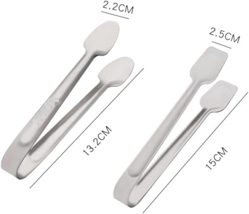 Kitchen Cooking Tongs Stainless Steel Barbecue Tongs Ice Clamp Towel Clamp Barbecue Clamp Food Clamp Tongs Kitchen Tool(13cm) - Image 2