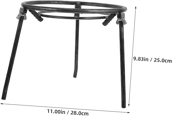 Detachable Tripod Cooking Rack for Outdoor Camping Heavy Duty Metal Firewood Ring Stand for Grilling Boiling Water and Simmering Stews 2 Detachable Tripod Cooking Rack for Outdoor Camping Heavy Duty Metal Firewood Ring Stand for Grilling Boiling Water and Simmering Stews - Image 2