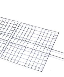 JSEIAJB Foldable Bbq Grilling Basket Stainless Steel Nonstick Barbecue Grill Basket Tools Grill Mesh for Fish Steak 2