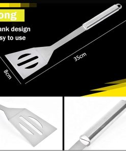 Barbecue Tools Set, 3 Pcs Stainless Steel Grill Utensils Set Bbq Accessories Kit Include Tong, Spatula, Fork With Portable Aluminium Storage Case For Picnics, Camping And Outdoor Activities Useful 2