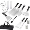 8PCS BBQ Grill Accessories Set, Stainless Steel Grilling Tools with Carrying Bag & Thermometer, Perfect for Outdoor Cooking & Camping 3