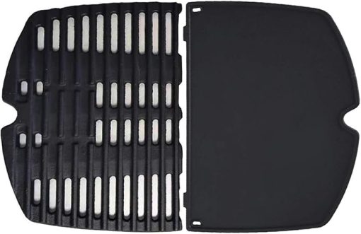 Cast Iron Cooking Griddle 6559 for Weber Q Parts Grid Grate 7645 Grill Part Replacement Parts for Weber Q200, Q220, Q240, Q260, Q2000, Q2200, Q2400 Series Gas Grill