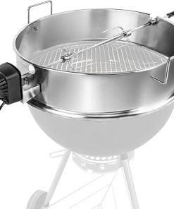 GRISUN Rotisserie Kit for Weber Kettle Grills 22 inch, Upgraded Rotisserie Ring Kit for Weber, Napoleon, Kingsford Charcoal Grills 22 inch, Heavy Duty Stainless Steel, Well-Balanced Construction