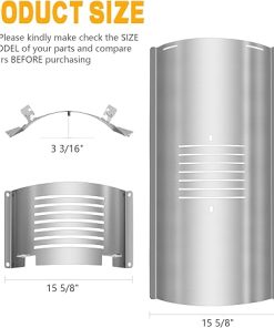 Flame Broiler Kit for Pit Boss Smoker Grill Replacement Parts,Compatible with PB1000, PB1100, PB1150, PB1600 Series and for Pro Series 1100 (PB1100PS1)Pellet Grills,Includes Main Plate and Slide Cover 2