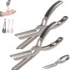 Rib Skinner Membrane Removal Tool, Stainless Steel Rib Prep Tool for BBQ, Easy Silver Skin Remover, Dishwasher Safe BBQ Accessory Kit (2pcs) 4