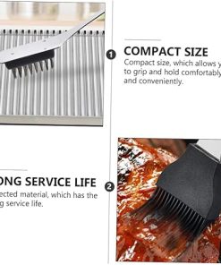 POPETPOP Grill Pans for Outdoor Grill 7-Piece Barbeque Tool Set Stainless Steel BBQ Tool Compact BBQ Kit 2