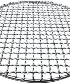 BBQ Round Stainless Steel BBQ Grill Roast Mesh Net Non-Stick Barbecue Baking Pan BBQ Accessories 15cm - 38cm Accessories(33cm)