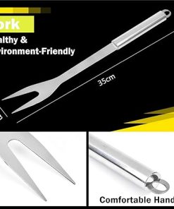 Premium Barbecue Utensils Stainless Steel Tools, 3Pcs Barbecue Accessories BBQ Grill Cooking Utensils Tools Set with Handy Case for Men and Women Outdoor Party Camping Ba 2