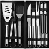 3 Piece Grill Set BBQ Accessories – Tongs, Spatula & Fork Utensils – Heavy Duty Stainless Steel Barbecue Grilling Accessories & Tools with Solid Sturdy Handles 4