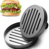 Adjustable Hamburger Press, Non-Stick Cast Aluminum Burger Patty Maker, 4-1/2″ Diameter for BBQ Grill 4